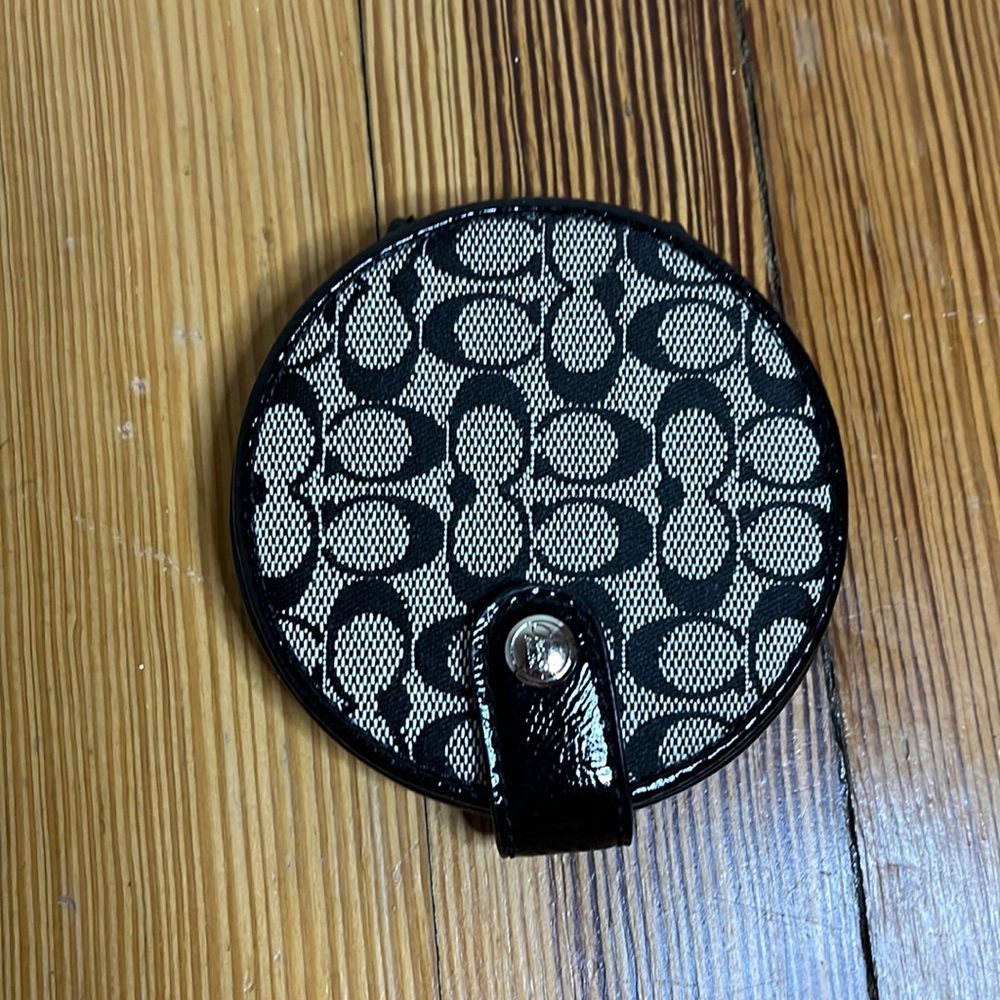 Coach hand pocket mirror